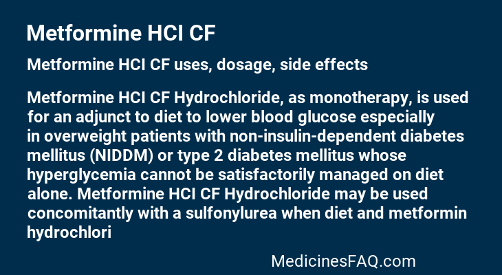 Metformine HCI CF