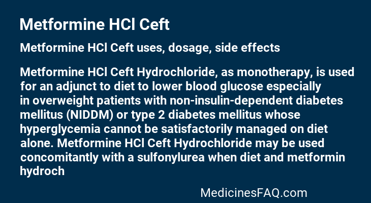 Metformine HCl Ceft