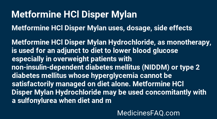 Metformine HCl Disper Mylan
