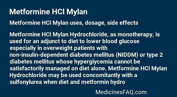 Metformine HCl Mylan