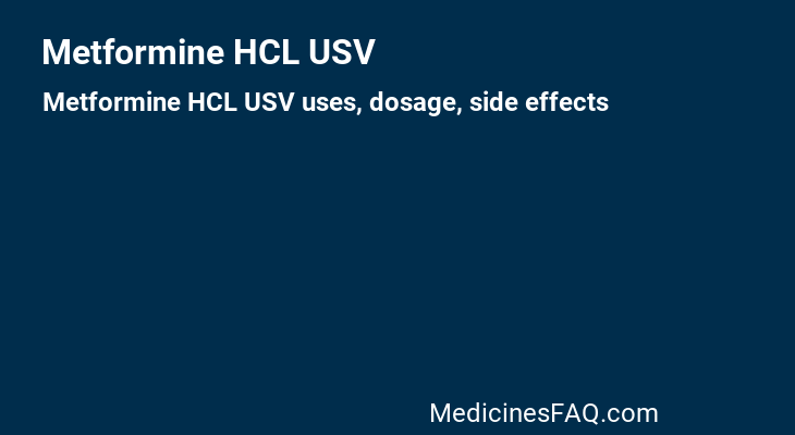 Metformine HCL USV