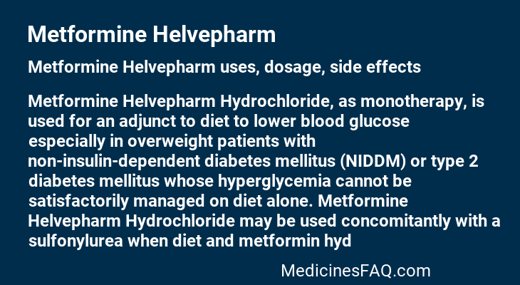 Metformine Helvepharm