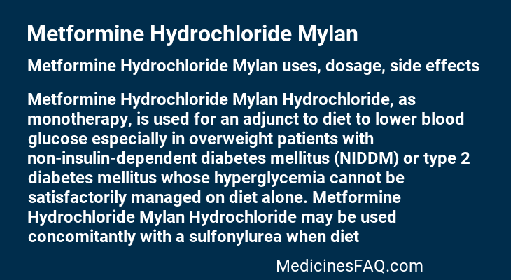 Metformine Hydrochloride Mylan