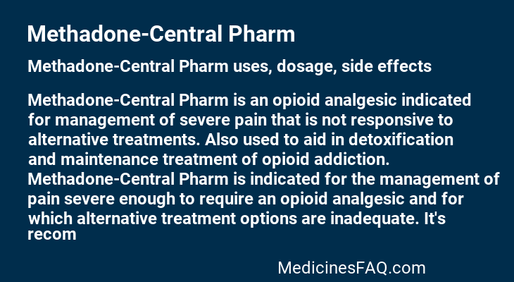 Methadone-Central Pharm