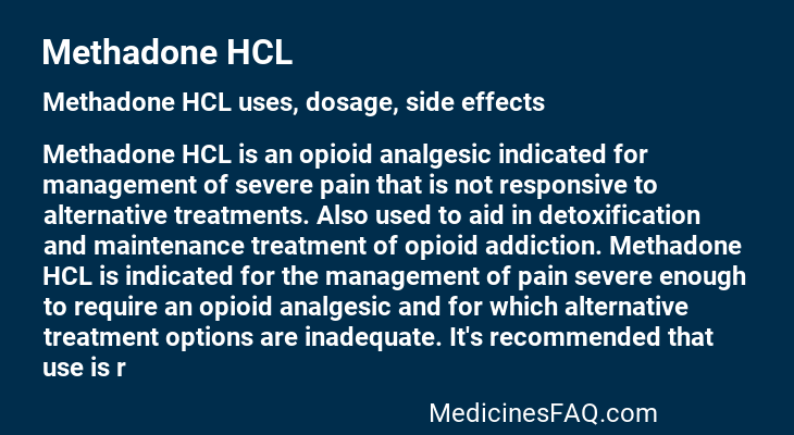 Methadone HCL