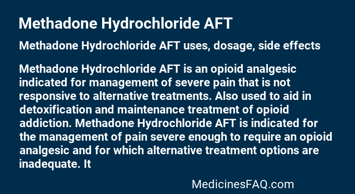 Methadone Hydrochloride AFT