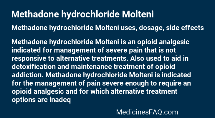 Methadone hydrochloride Molteni