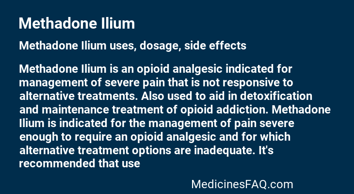 Methadone Ilium