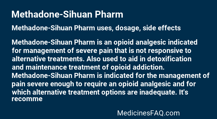 Methadone-Sihuan Pharm