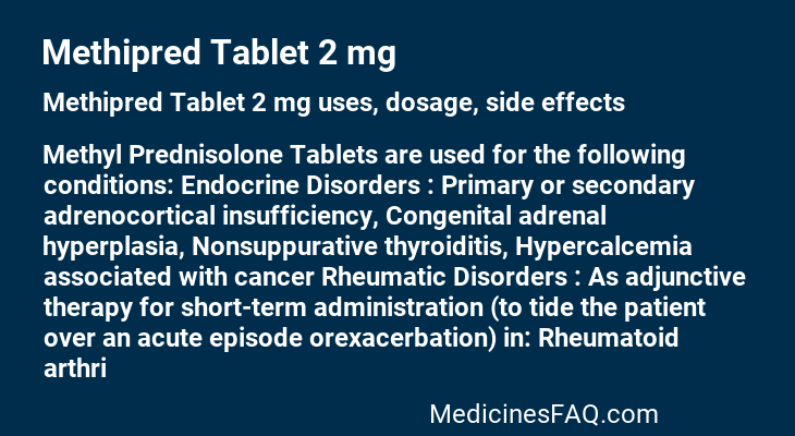 Methipred Tablet 2 mg