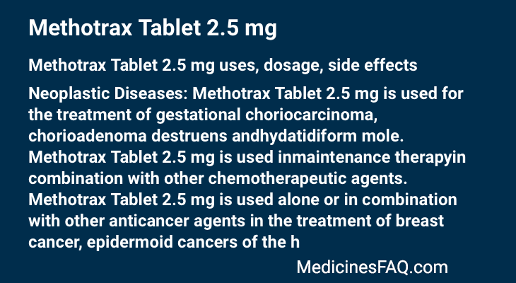 Methotrax Tablet 2.5 mg