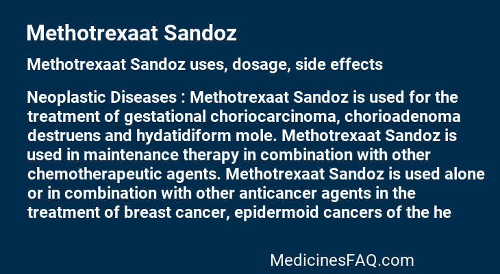 Methotrexaat Sandoz