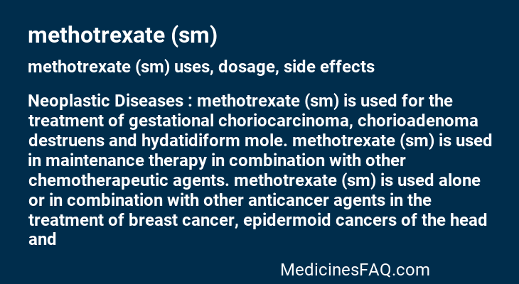 methotrexate (sm)