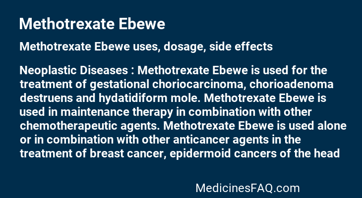 Methotrexate Ebewe