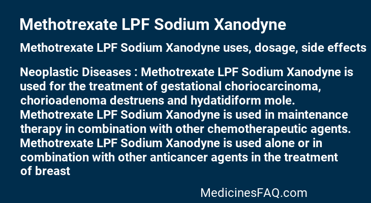 Methotrexate LPF Sodium Xanodyne