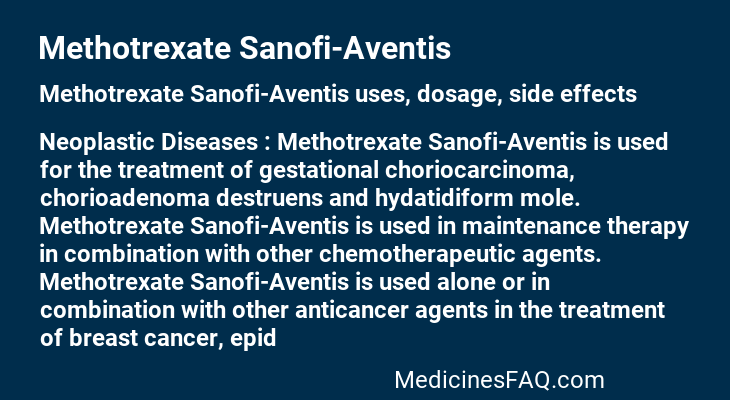 Methotrexate Sanofi-Aventis