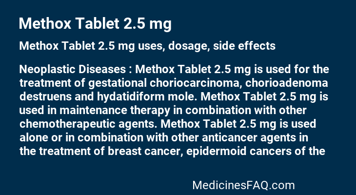 Methox Tablet 2.5 mg