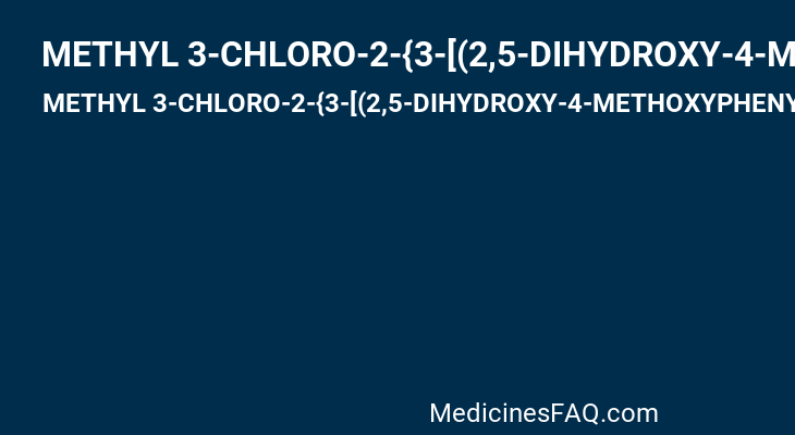 METHYL 3-CHLORO-2-{3-[(2,5-DIHYDROXY-4-METHOXYPHENYL)AMINO]-3-OXOPROPYL}-4,6-DIHYDROXYBENZOATE