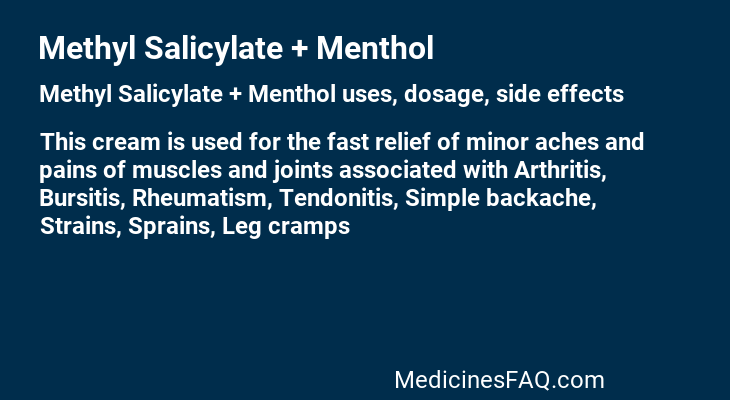 Methyl Salicylate + Menthol