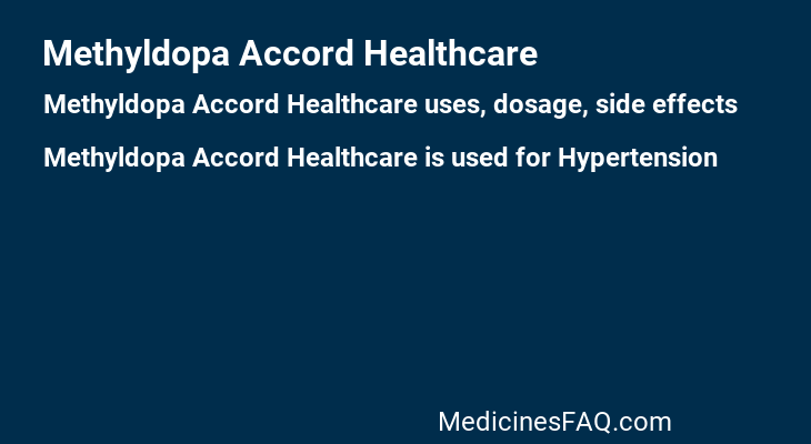 Methyldopa Accord Healthcare