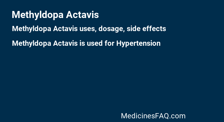 Methyldopa Actavis