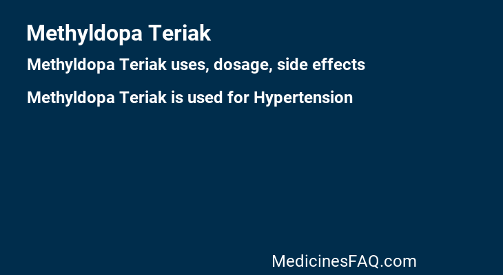 Methyldopa Teriak