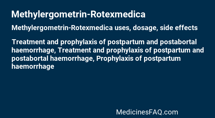 Methylergometrin-Rotexmedica
