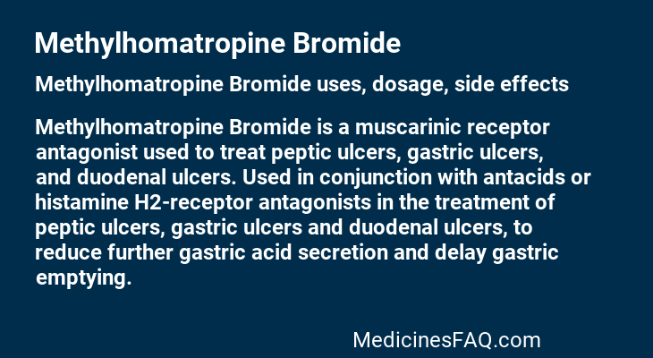 Methylhomatropine Bromide