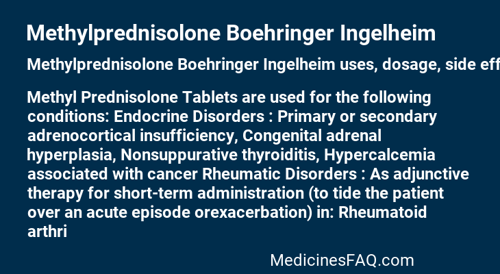 Methylprednisolone Boehringer Ingelheim
