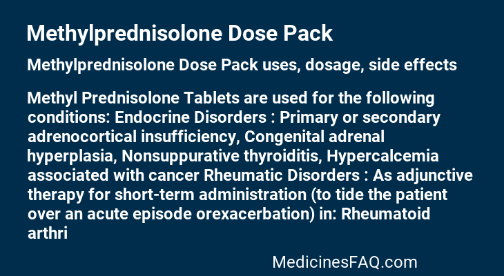 Methylprednisolone Dose Pack