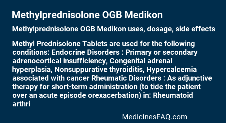 Methylprednisolone OGB Medikon