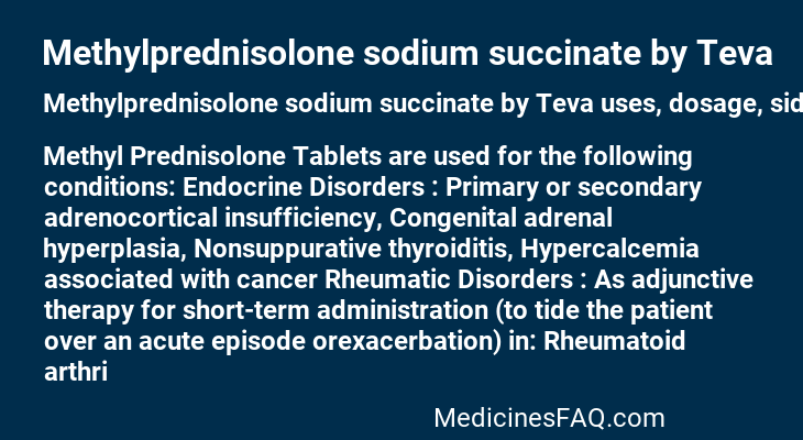 Methylprednisolone sodium succinate by Teva