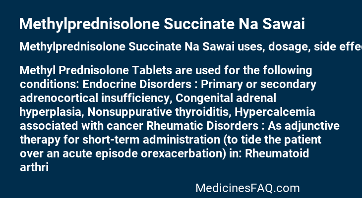 Methylprednisolone Succinate Na Sawai