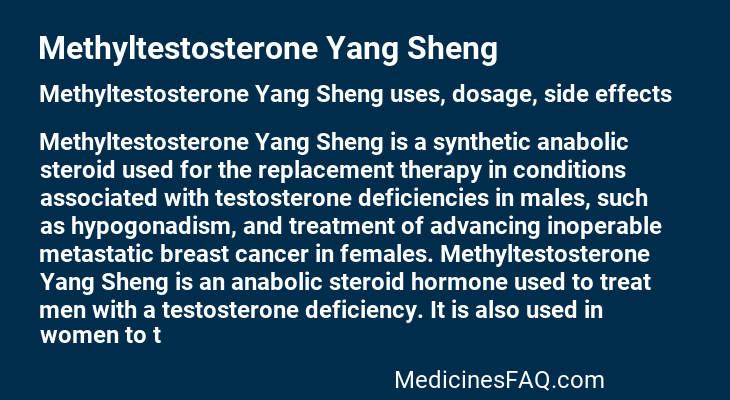 Methyltestosterone Yang Sheng
