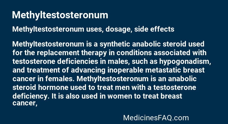 Methyltestosteronum