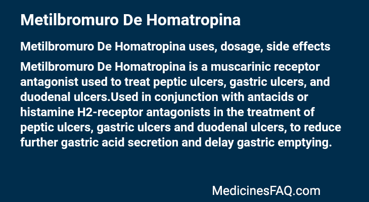 Metilbromuro De Homatropina