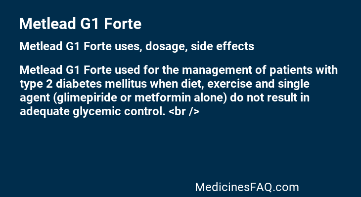Metlead G1 Forte