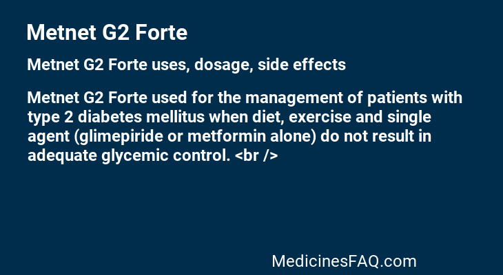 Metnet G2 Forte