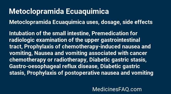 Metoclopramida Ecuaquimica