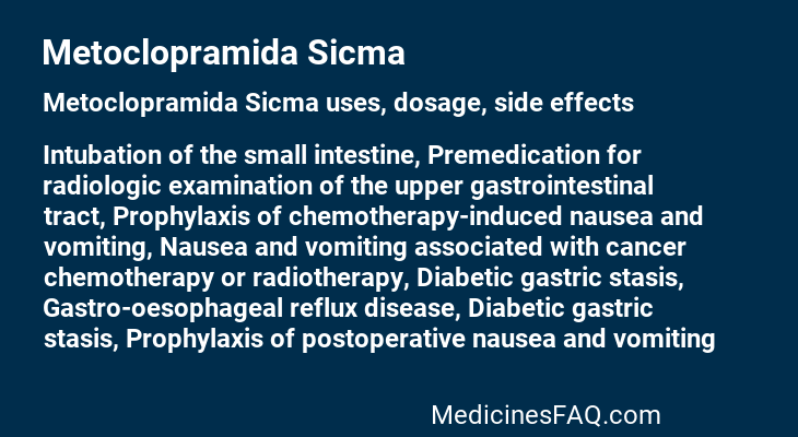 Metoclopramida Sicma