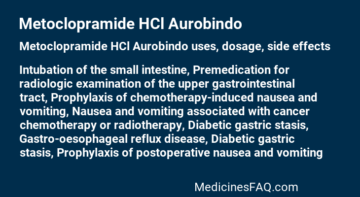 Metoclopramide HCl Aurobindo