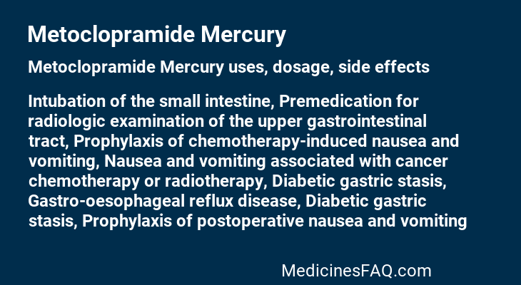 Metoclopramide Mercury
