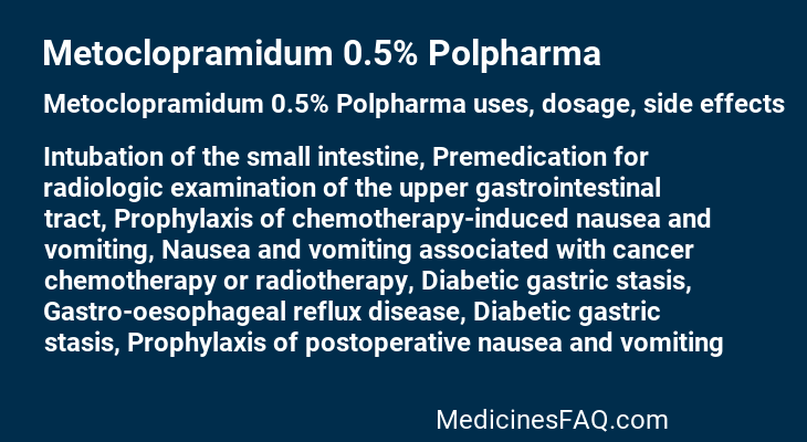 Metoclopramidum 0.5% Polpharma
