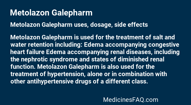 Metolazon Galepharm