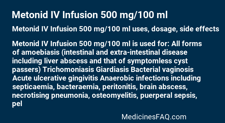 Metonid IV Infusion 500 mg/100 ml