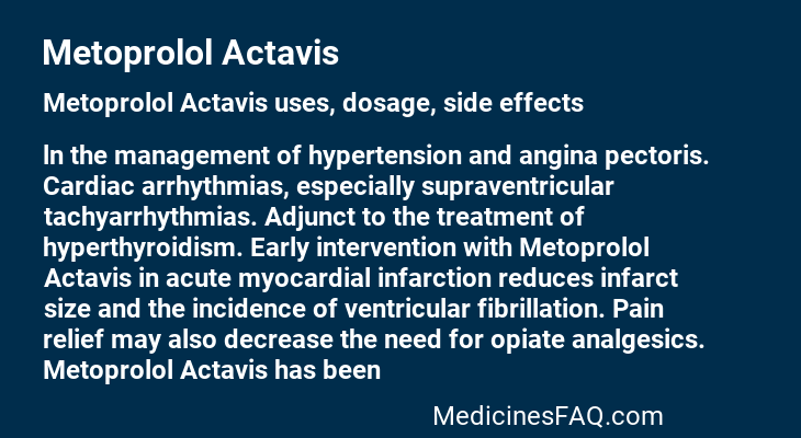Metoprolol Actavis