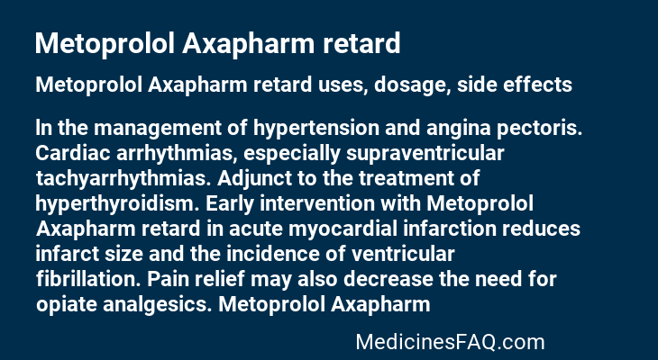 Metoprolol Axapharm retard