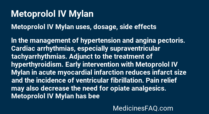 Metoprolol IV Mylan