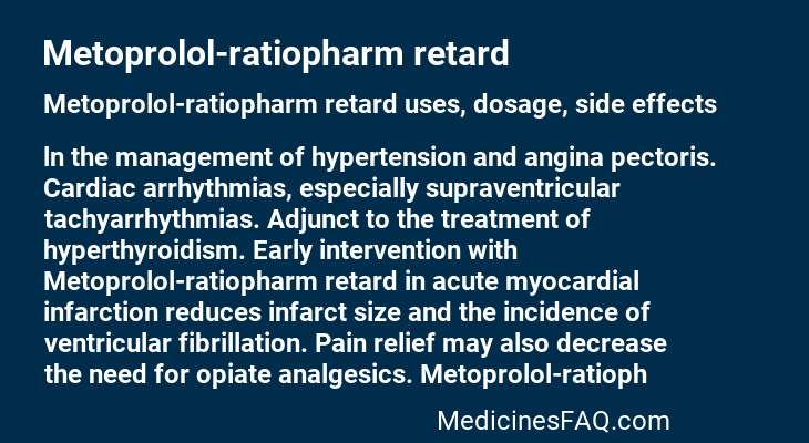 Metoprolol-ratiopharm retard