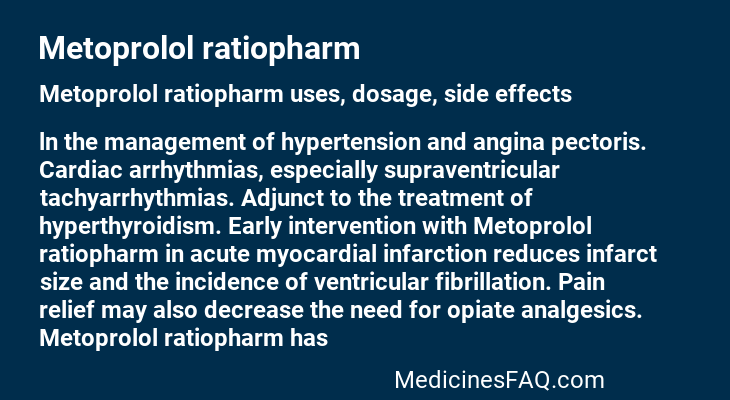 Metoprolol ratiopharm
